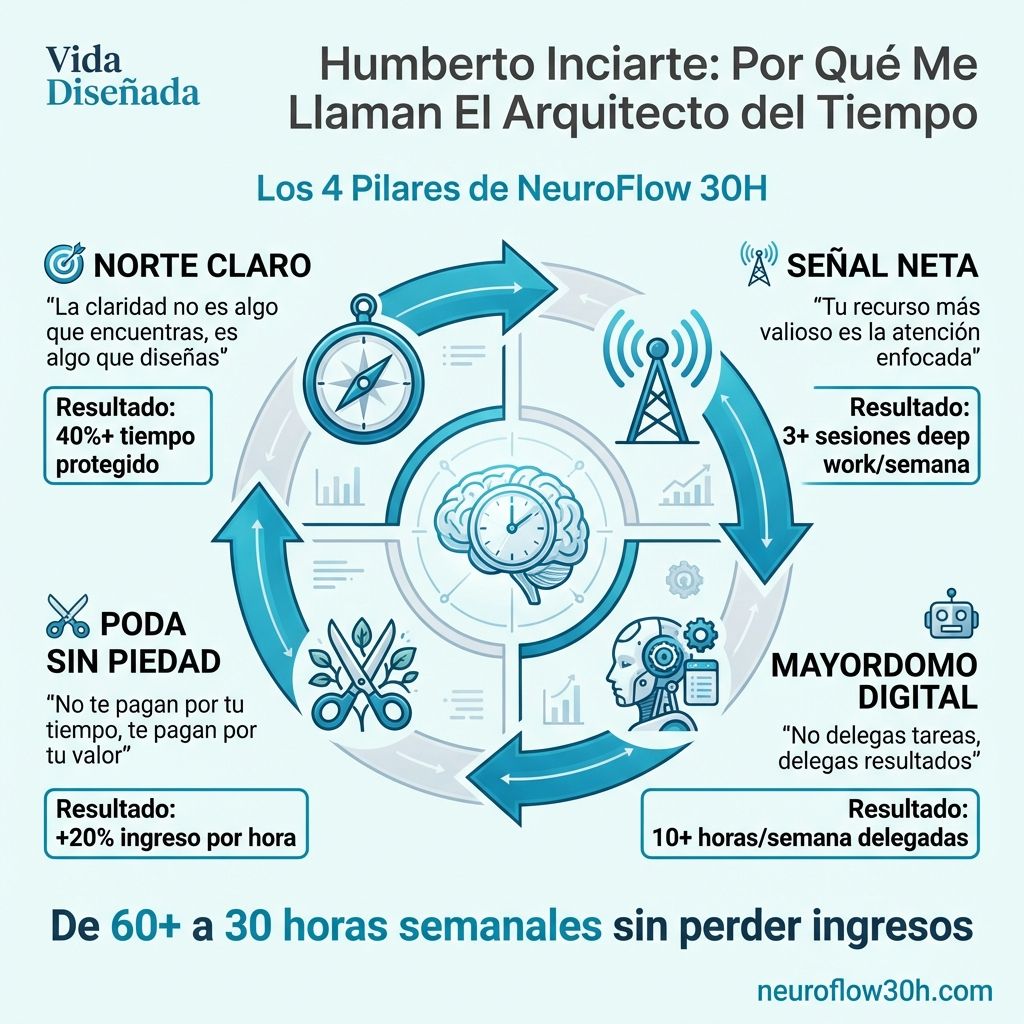 Infografía: Metodología para Reducir Horas de Trabajo a 30H: La Historia Detrás del Sistema