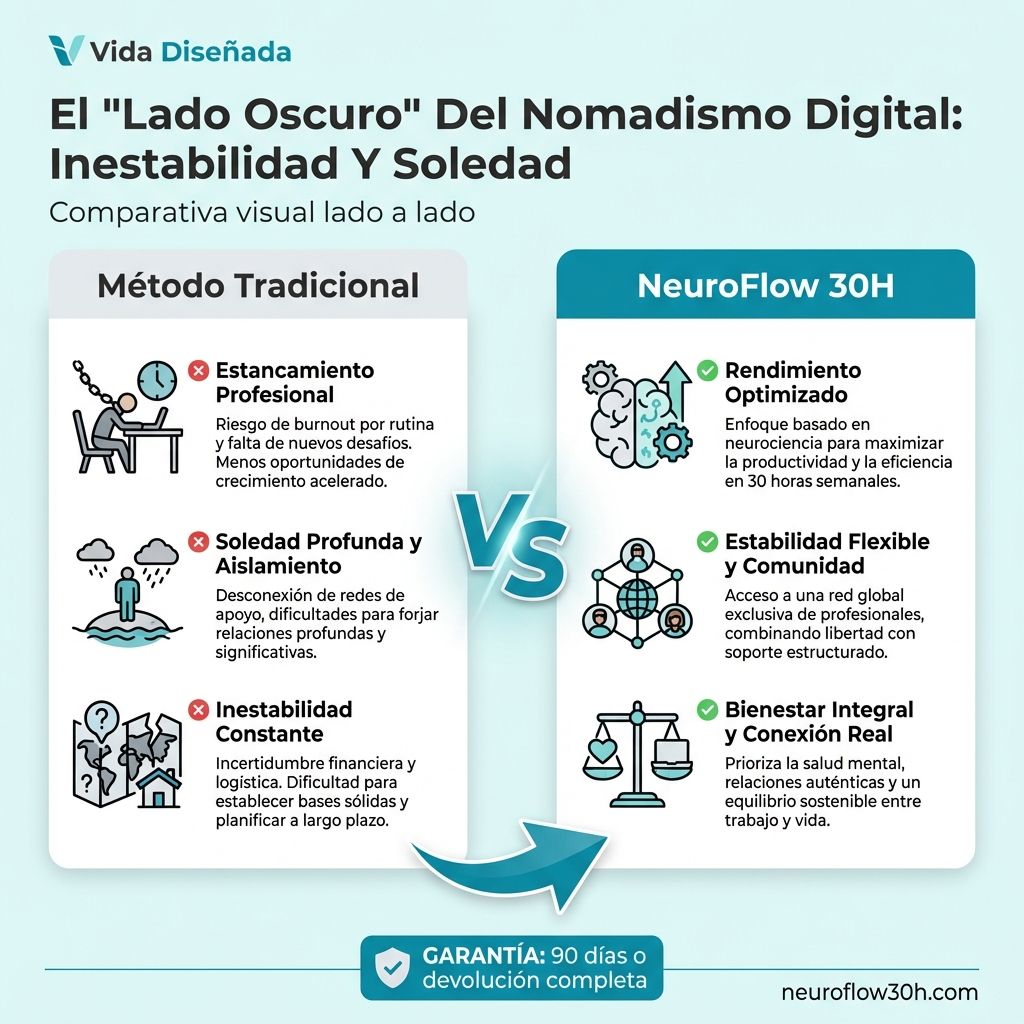 Infografía: El "Lado Oscuro" Del Nomadismo Digital: Inestabilidad Y Soledad